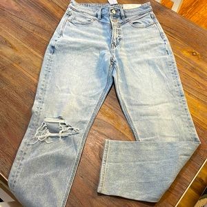High rise mom jeans with stretch